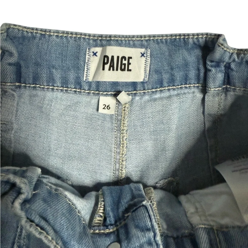 PAIGE The High-Rise Relax Crop Wide-Leg Jeans Women's Blue Jeans Size 27